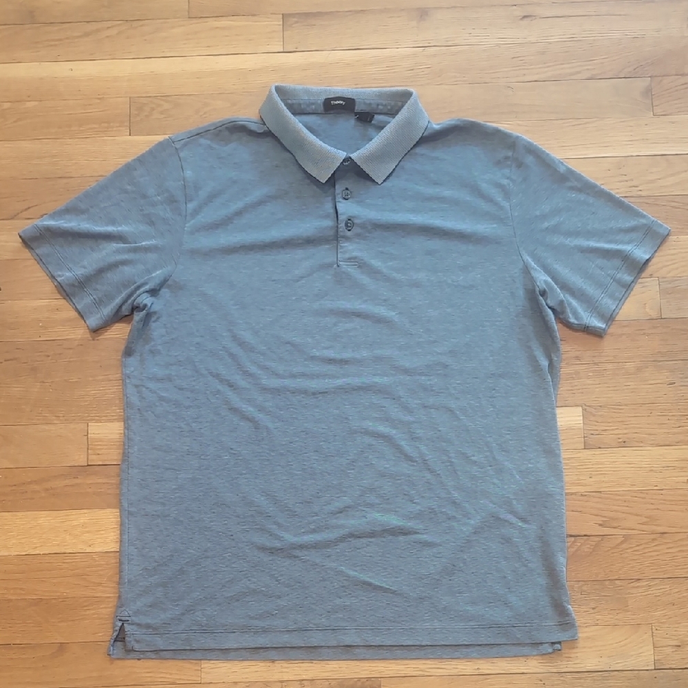 Theory Blue/Gray Polo Shirt